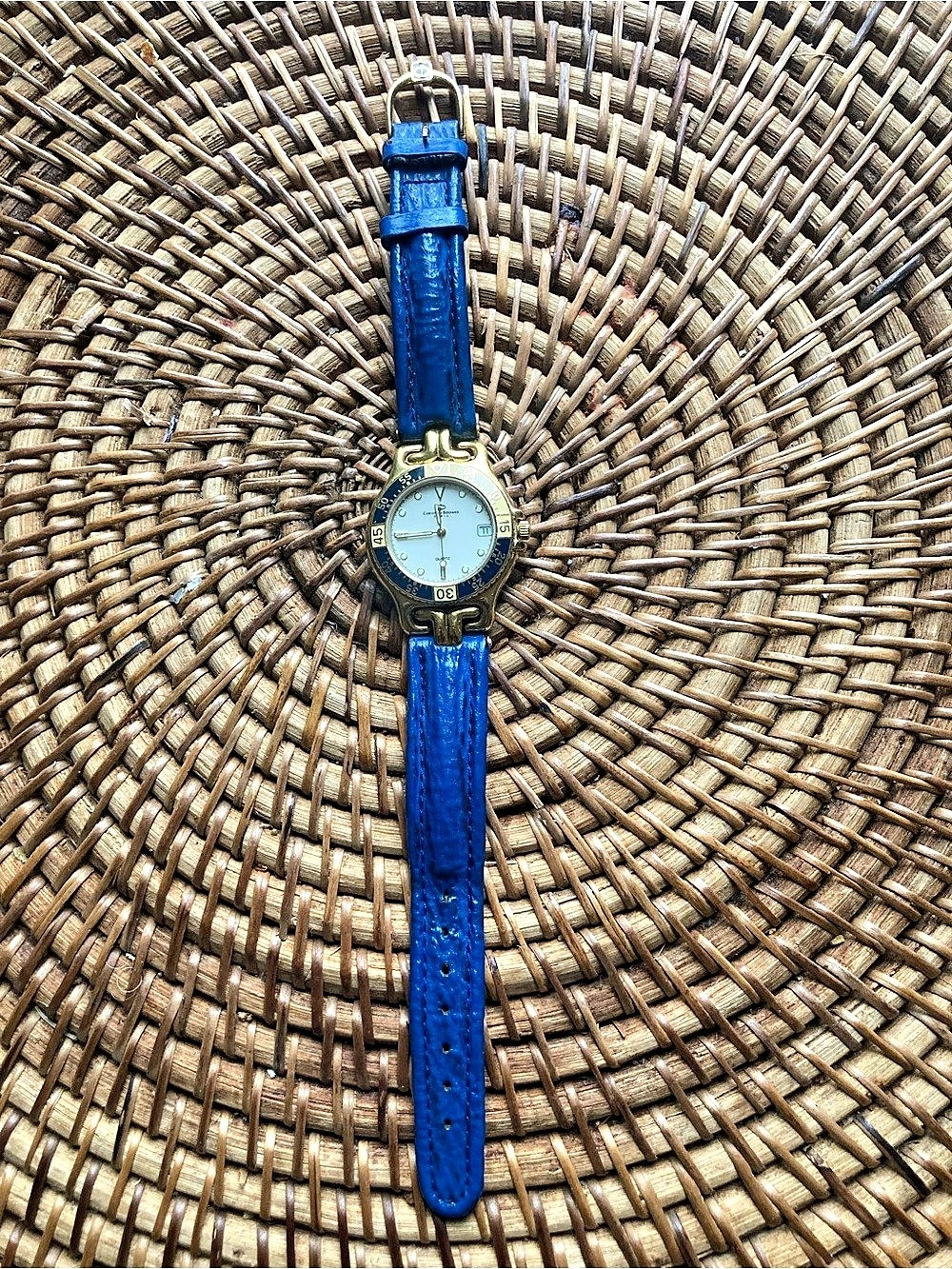 Christian Bernard Blue & Gold-Tone Watch